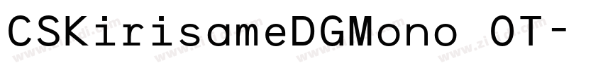CSKirisameDGMono OT字体转换